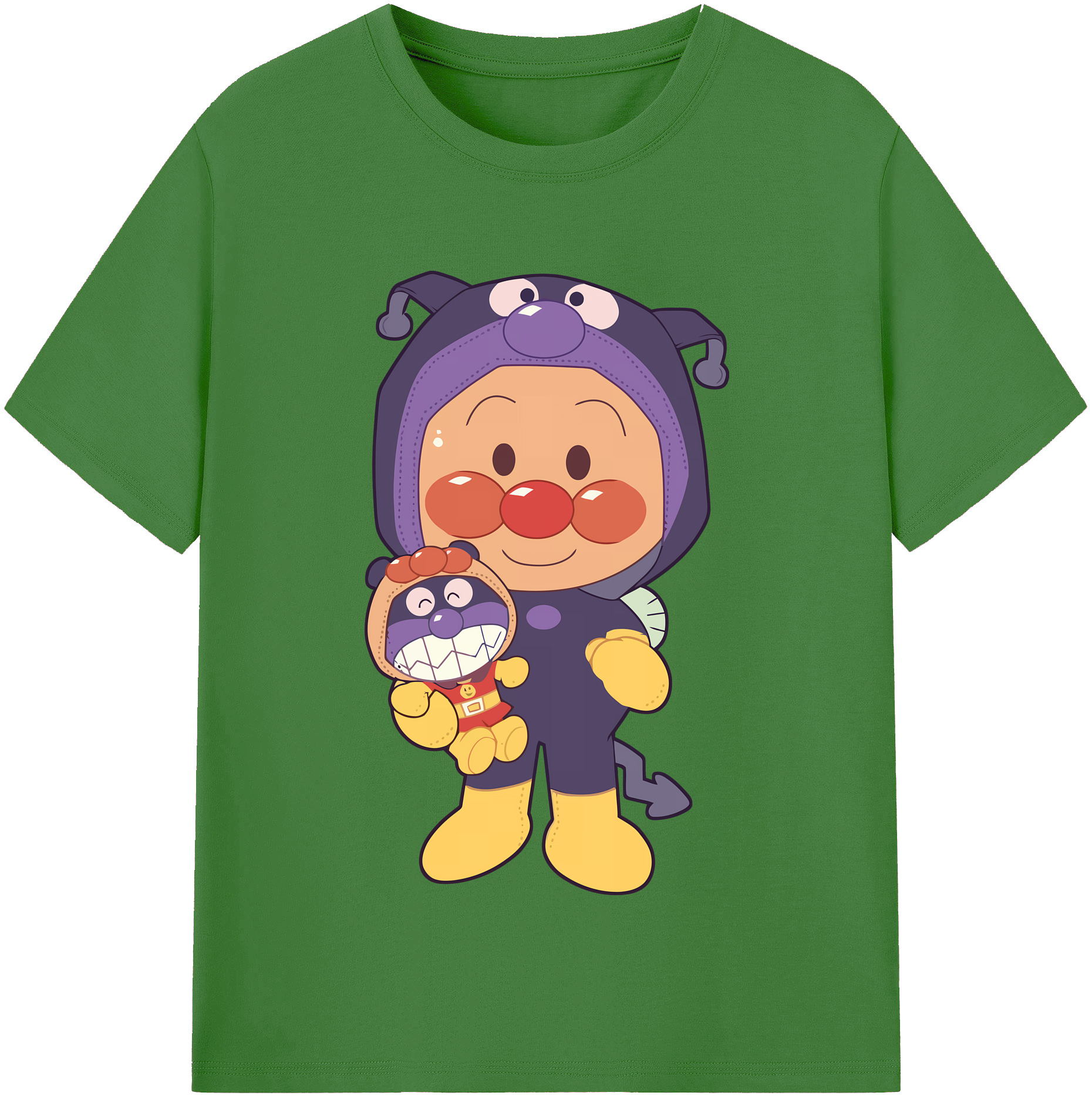 （画像用） アンパンマン Anpanman レディースカジュアルプリントTシャツ（綿100％）